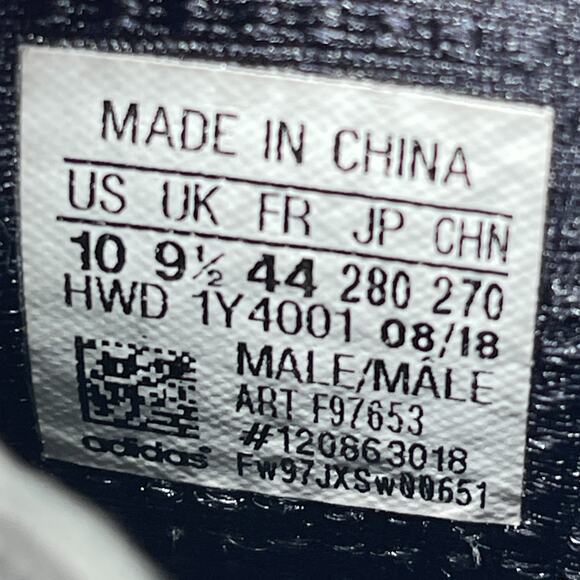 Adidas QuestarStrike Cloudfoam Mid Running Shoes Mens 10 Core Black Walking Gym - Picture 8 of 8